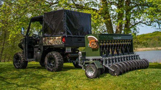 Faunamaster Seeder 180 “ wide coverage ATV seed spreader for grass and crops