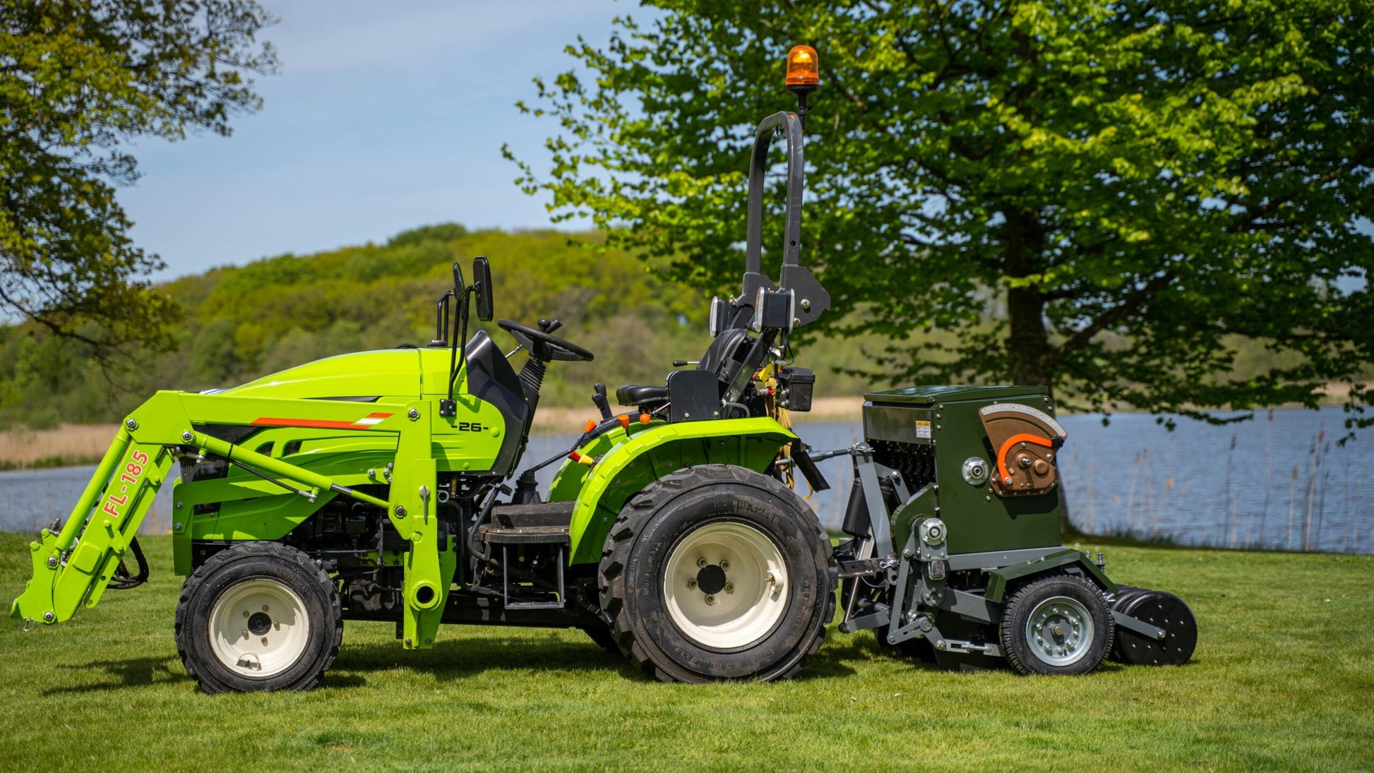 Faunamaster Seeder 105 “ compact ATV-mounted seed spreader for small fields and lawns